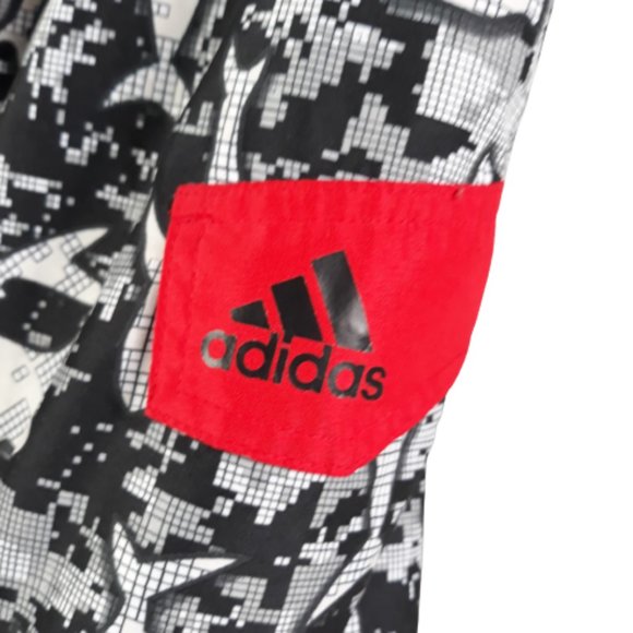 Adidas Boys Pull-On Board Shorts Swim Trunks w Cargo Pocket - Shark Print - M - Picture 5 of 8